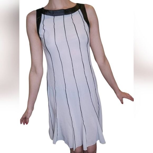 Vintage Sandra Darren Flapper-esque Mini Dress- Size 6 - Picture 6 of 8